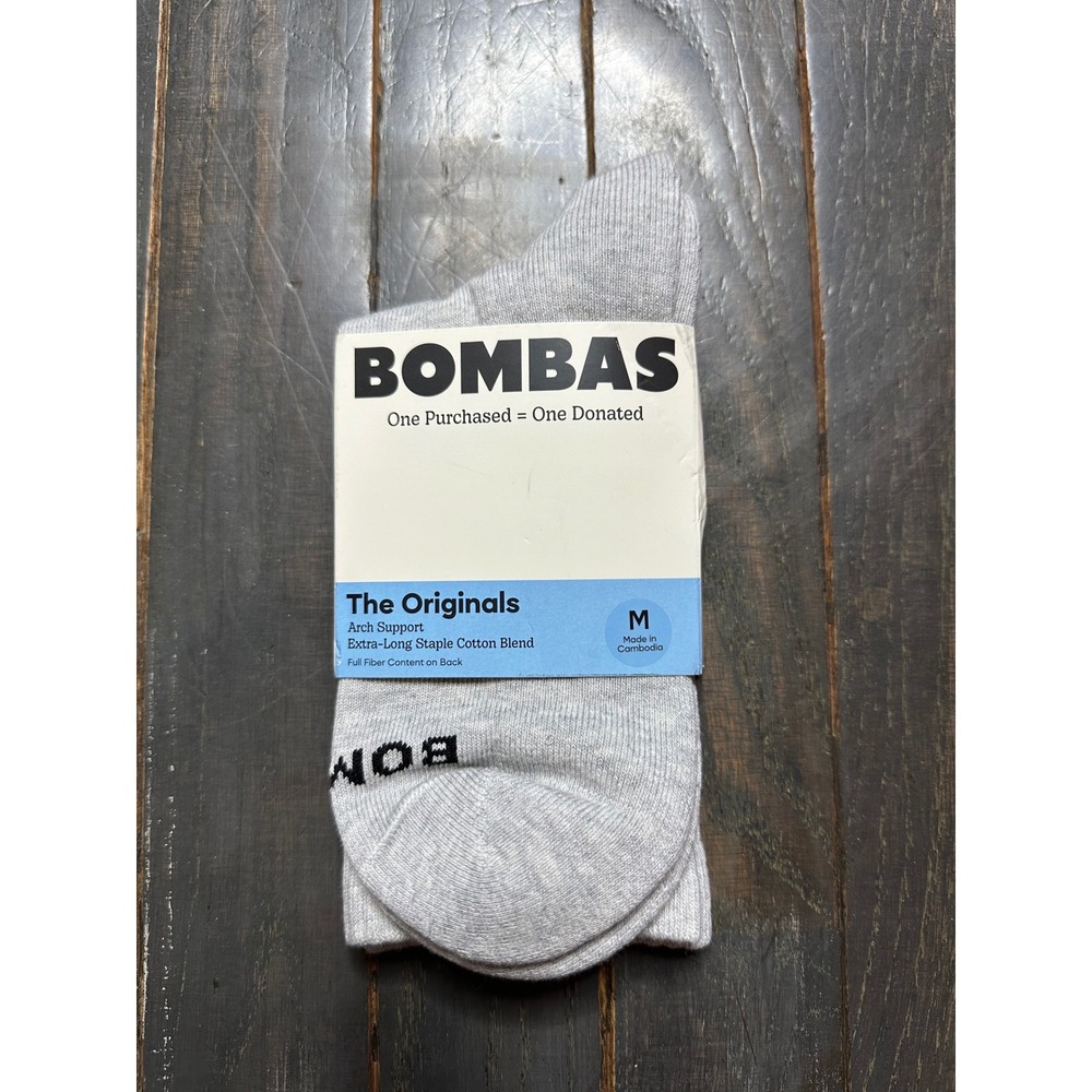 Bombas The Originals Midweight Crew Socks Heather Grey